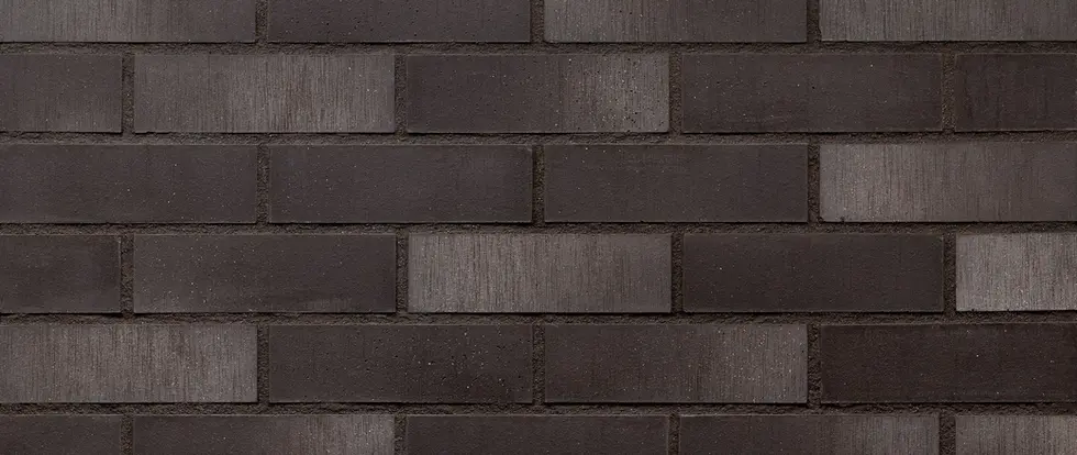 Dark brown with light grey striations