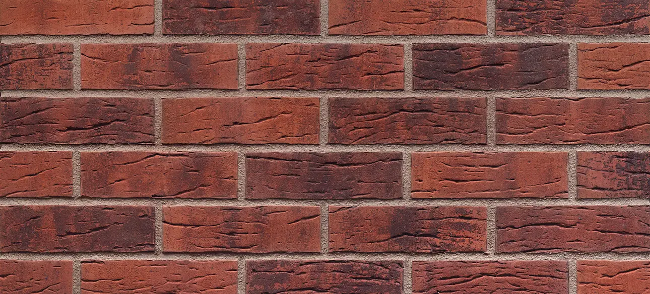 Rust, red, purple thin brick