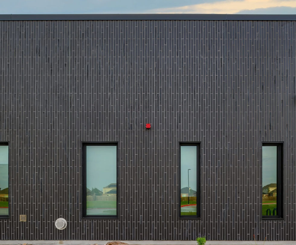 side of school building, Martinez Elementary, Little Elm, Texas, Black Beauty, American Imperial, Acme Distributor