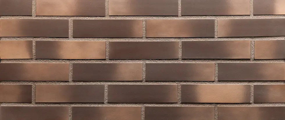 Golden Autumn King thin brick veneer with warm brown and soft bronze tones