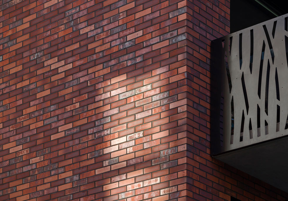 Dorzecze Legnickiej, Wroclaw, Poland, Heart Brick, Red Square, Gothic Smile, King 3/8" Size, King Klinker America