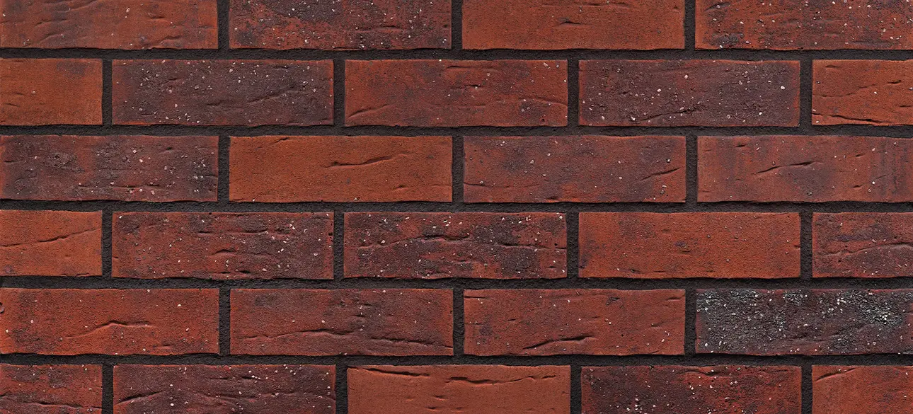 red, rust, purple thin brick wiht speckles