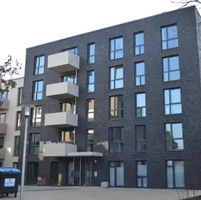 Urban Blend thin brick façade on a modern apartment building in Hamburg