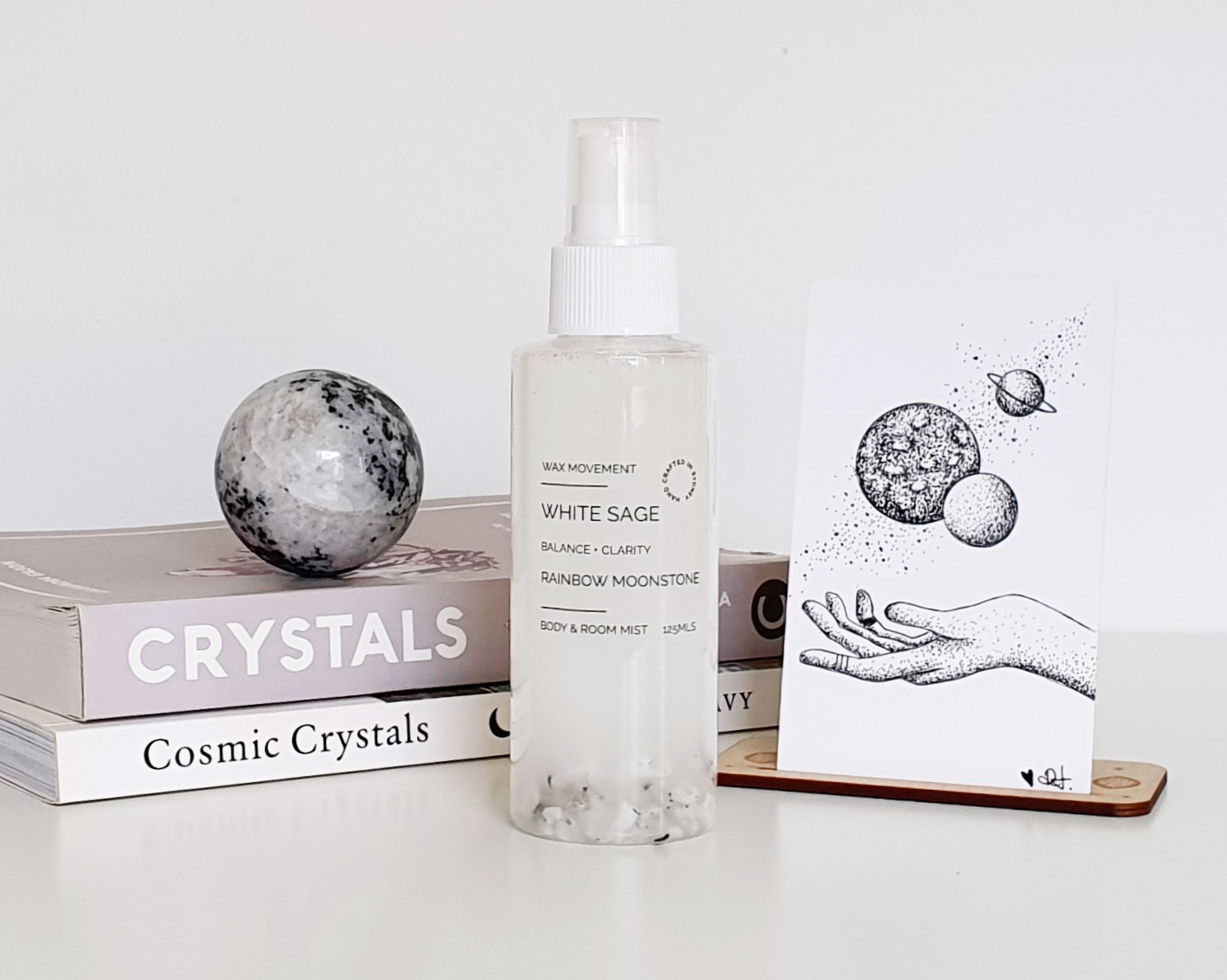 White Sage Gemstone Infused Smudge in a Spray bottle