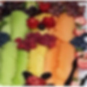 Seasonal sliced fruit platter