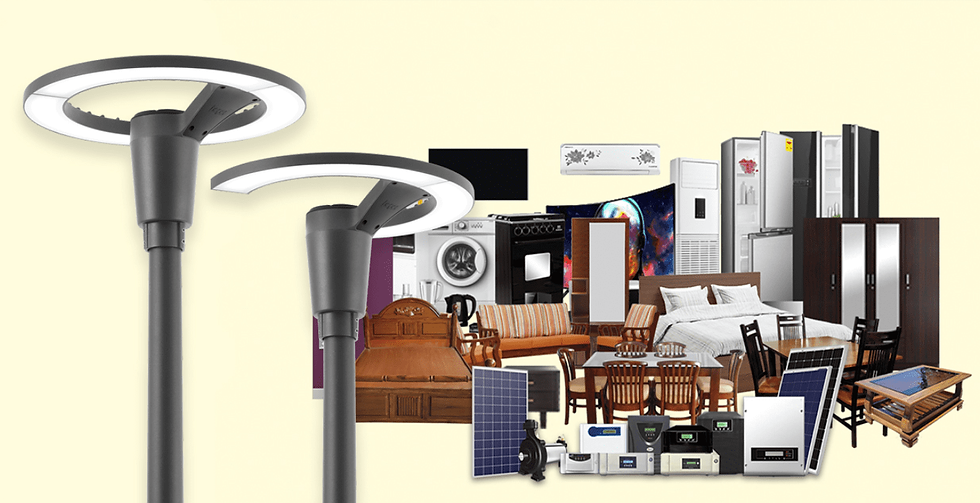 Amenities like Lights, electronic products, furniture supply  by Ashushri Creations