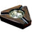 Thumbnail: 3 Cigar Dark Maple & Black Lacquer Triangular Ashtray