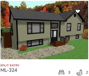 Ml324 Split entry, 3 bedrooms 2 bathrooms, kitchen and dining room has two exterior doors,  large closet pantry angled island 