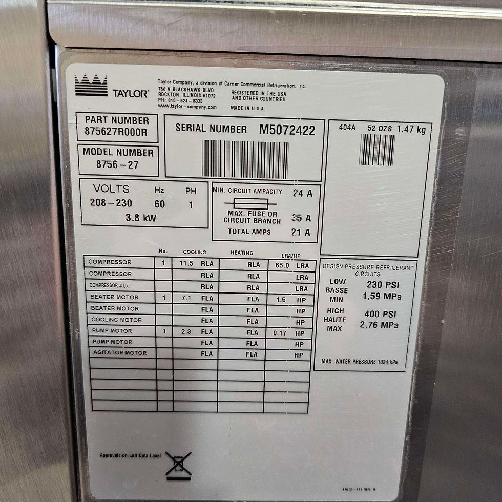 Thumbnail: Taylor 8756 Ice Cream Machine - SOLD 