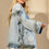 Thumbnail: BOHO SIDE TIE DETAIL OVERSIZED DENIM JACKET