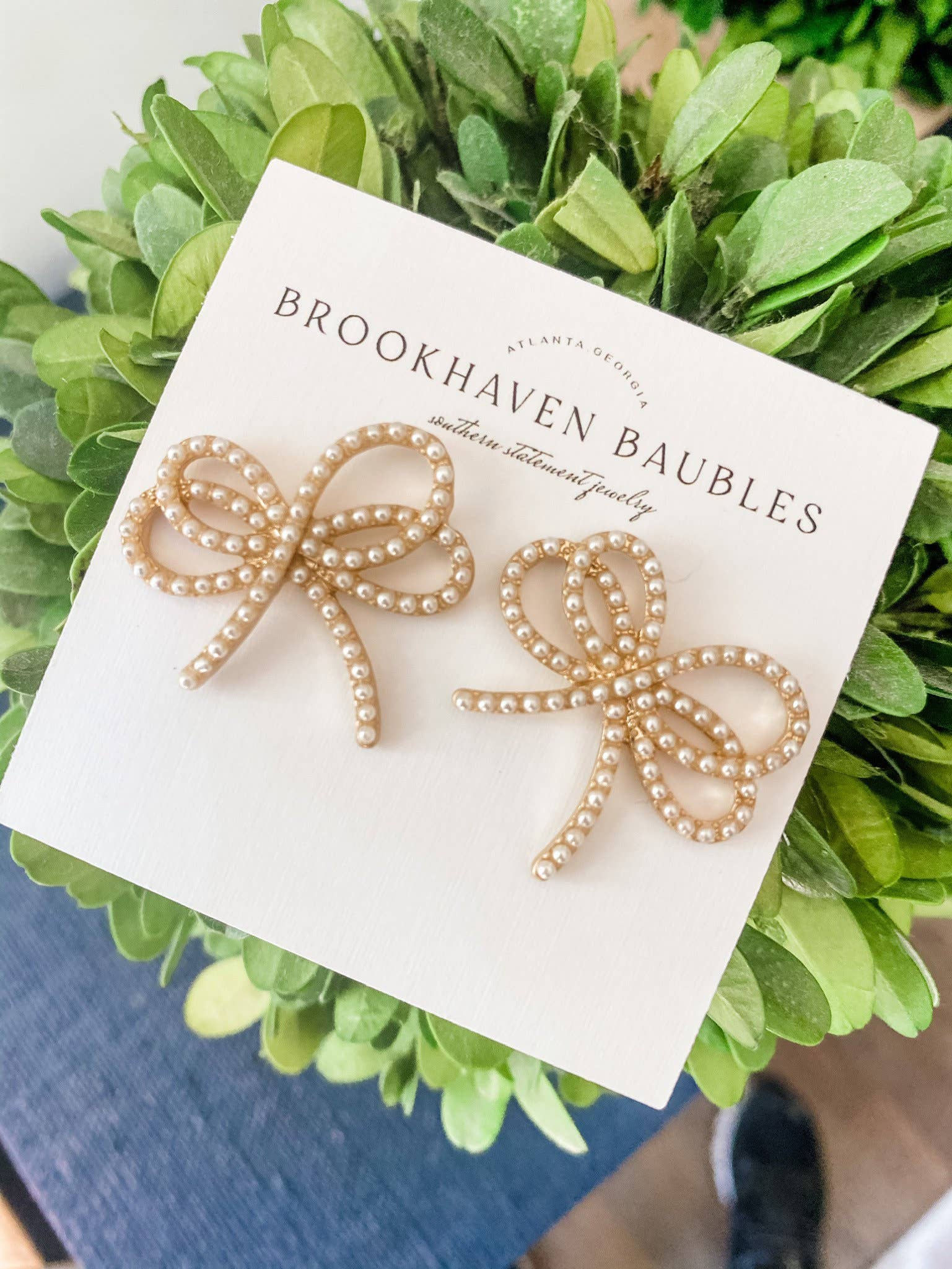 Dainty Pearl Bow Earrings - Southern Jewelry