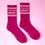 Thumbnail: Cool Ass Granny Striped Ribbed Crew Socks