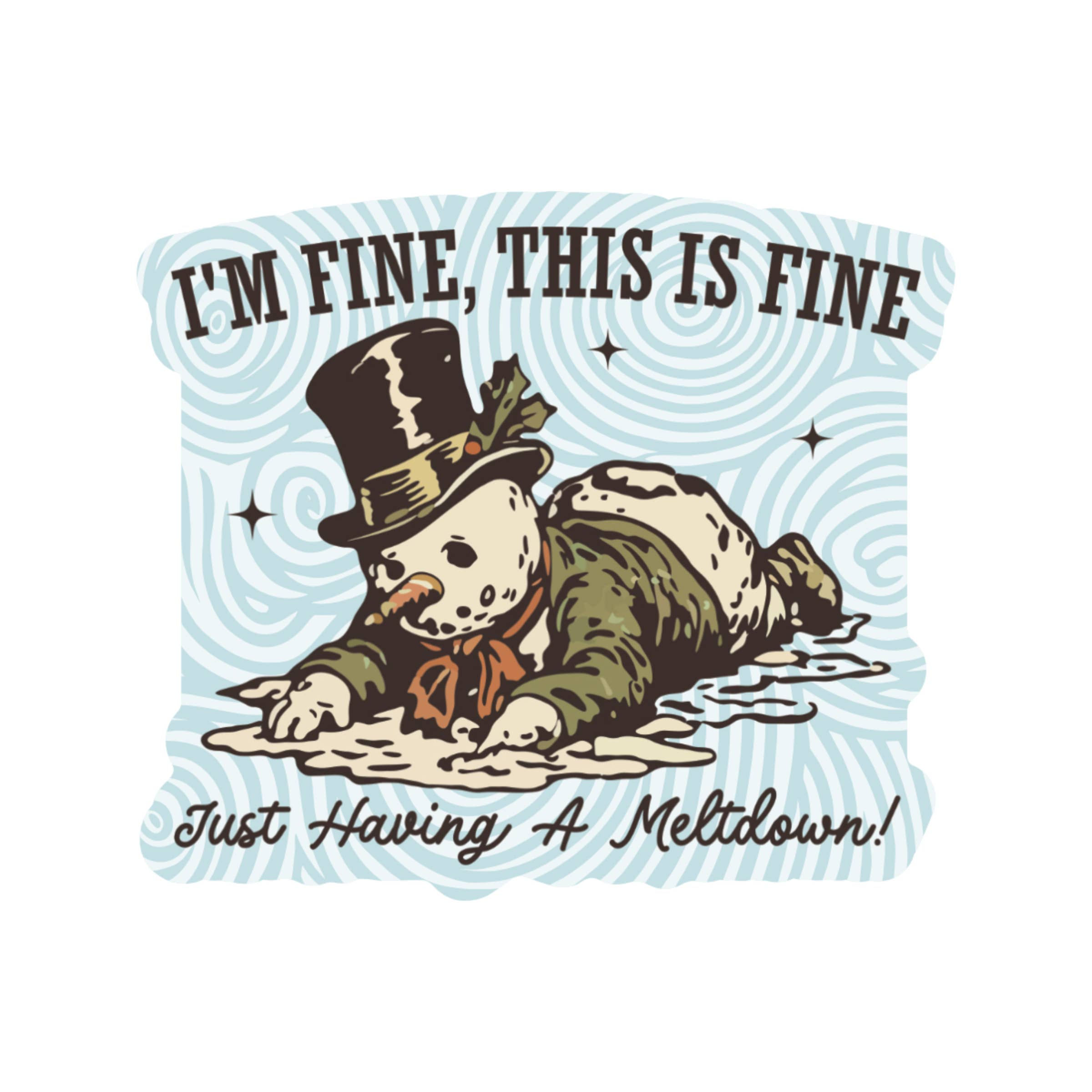 Meltdown Snowman Sticker