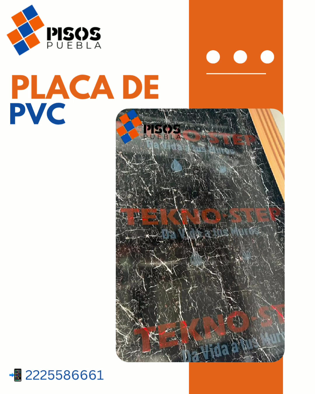 Placas de PVC tipo  Mármol digital - 2,44x1,22 