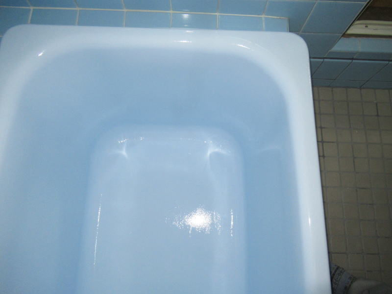 ホーロー浴槽のサビ補修塗装例2