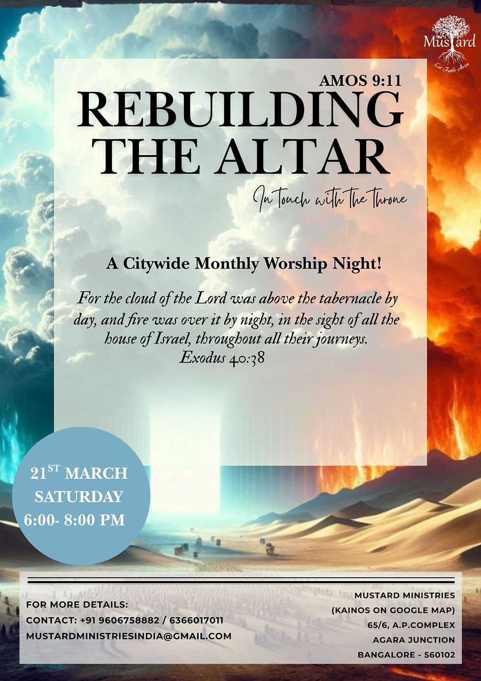 Rebuilding The Altar - In Touch With The Throne Worship Night!
