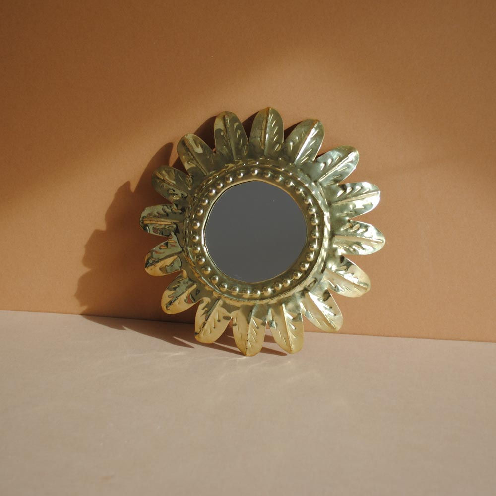 Moroccan Gold Petal Mirror