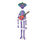 Thumbnail: Mariachi Skeleton Wooden Hanging