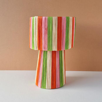 striped moroccan raffia lampshade