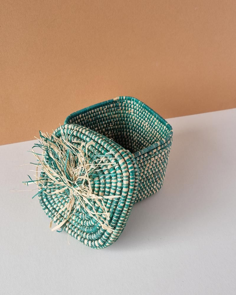 Thumbnail: Raffia Storage Basket - Assorted Colours