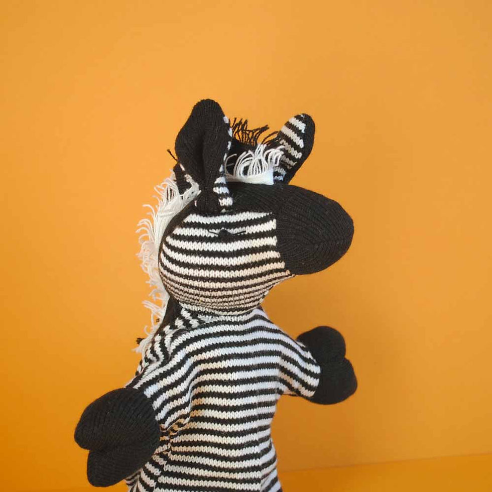 Thumbnail: Knitted Puppet - Zebra