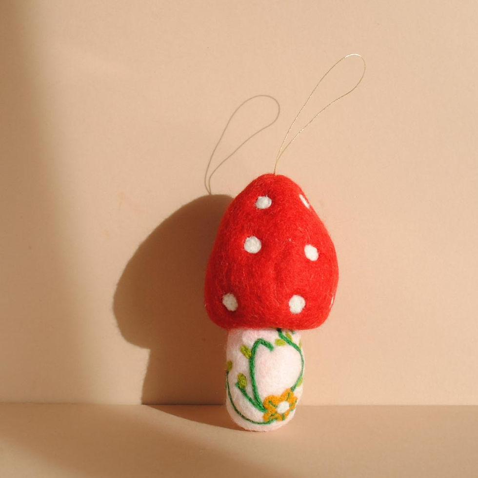 Thumbnail: Large Felt Mushroom House Decoration