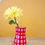 Thumbnail: Enamel Gingham Vase - Red + Pink