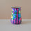 Thumbnail: Enamel Striped Floral Vase - Purple