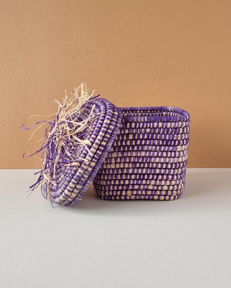 Thumbnail: Raffia Storage Basket - Assorted Colours