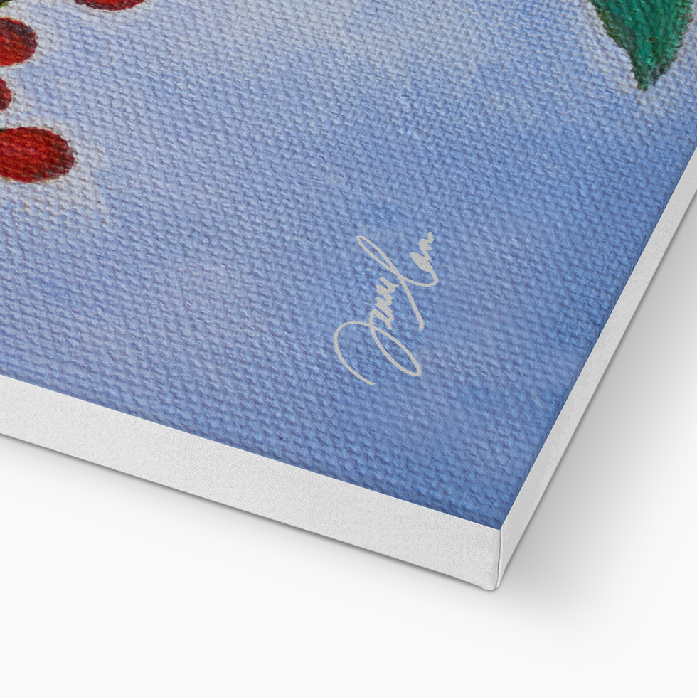 Thumbnail: "More than Enough" Hand Embellished Stretched Canvas Giclee  Print