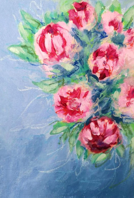 These floralscapes were inspired by a dream I had, guiding the series with a sense of softness, imagination, and emotional depth. Each painting seeks to evoke a dreamlike atmosphere through a thoughtful balance of loose, sketchy gestures and an expressive interplay of marks. Using pastel tones and spontaneous strokes, the works embrace a childlike playfulness—blending intuition with visual poetry.