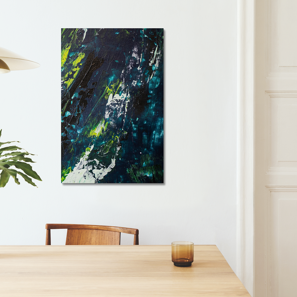 Thumbnail: "The Rhythm of Raindrops #2" Stretched Canvas Giclée Print