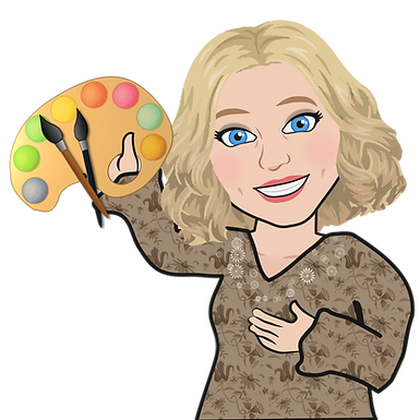 happy doodler mary emoji cartoon 2020 with paint pallette brown shirt