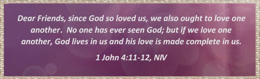 Banner with 1 John Scripture
