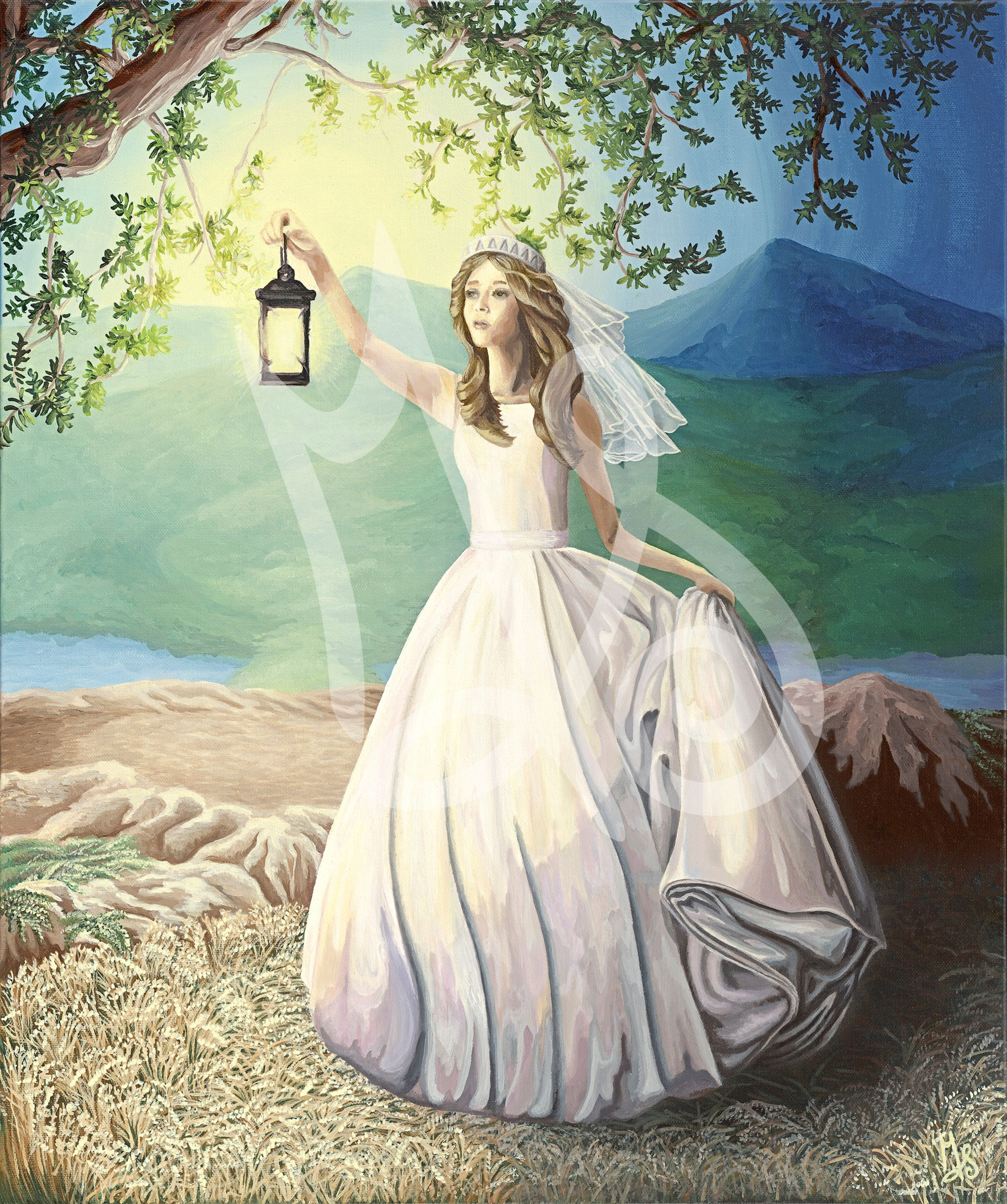 Awaiting the Bridegroom Stretched Canvas Giclee Print