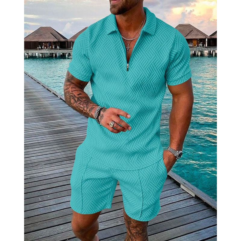 Thumbnail: Mens Luxury Piqué Polo Shirt w/ Matching Shorts