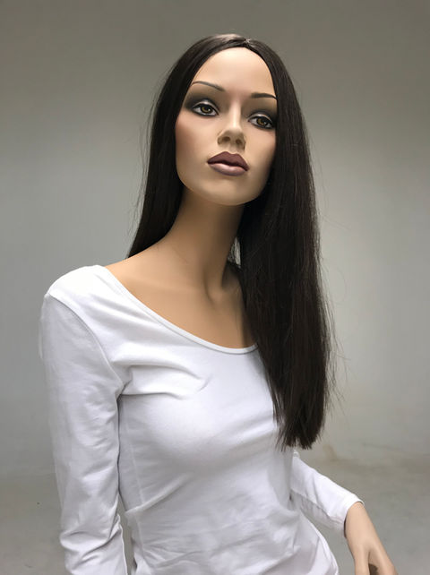 Brown long soft wig