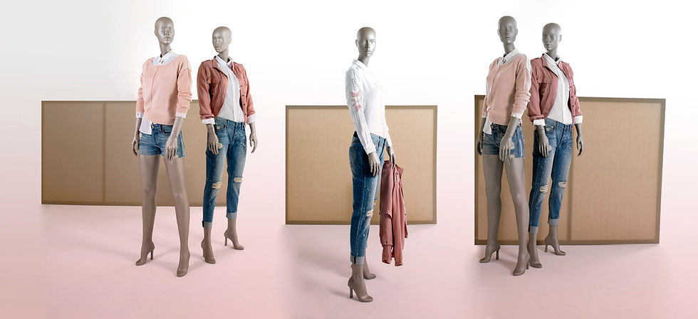 Clothing display for women