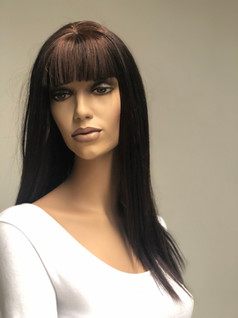 Perruque longue souple brune pour mannequins féminins
