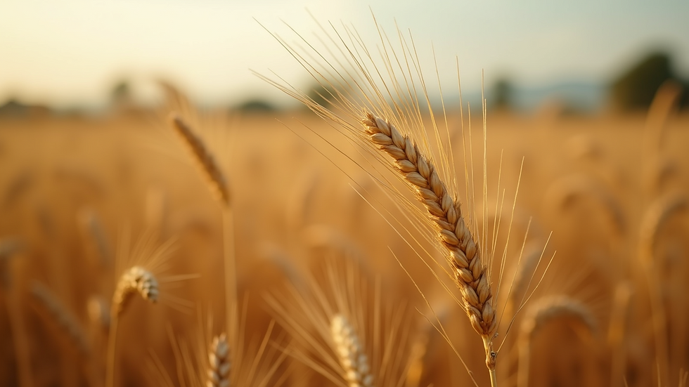 Close-up view of traditional Ugandan grain fields