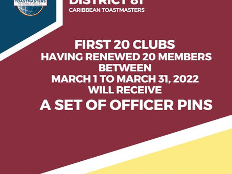 Will Your Club Receive A Set Of Club Officer Pins?
