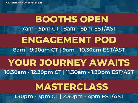 2 more days until Immerse 2022, a Caribbean Toastmasters Virtual Fair!