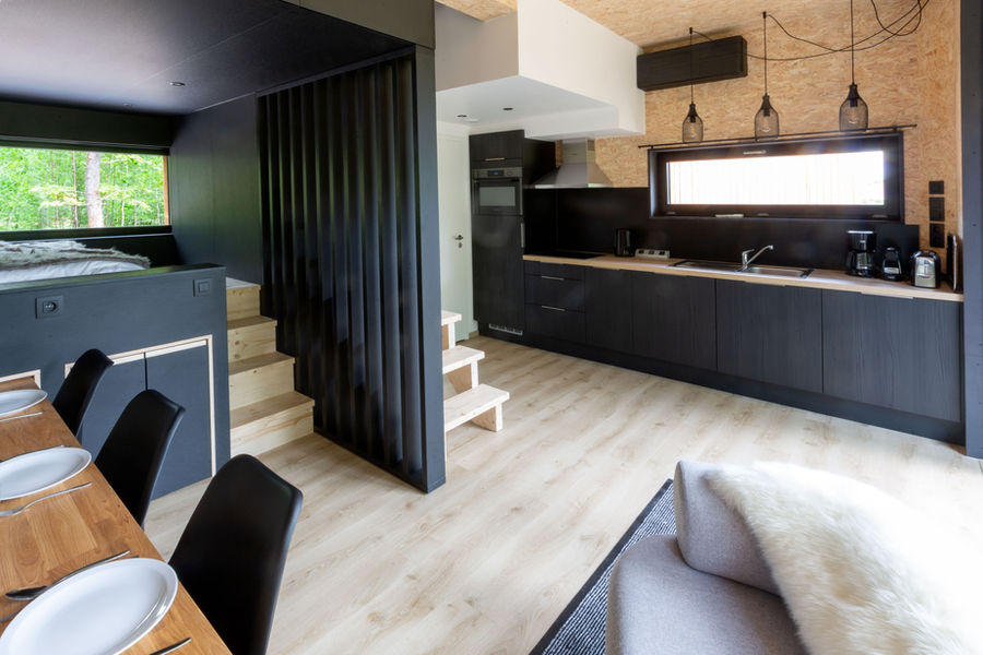 Forest Cube leefruimte en keuken