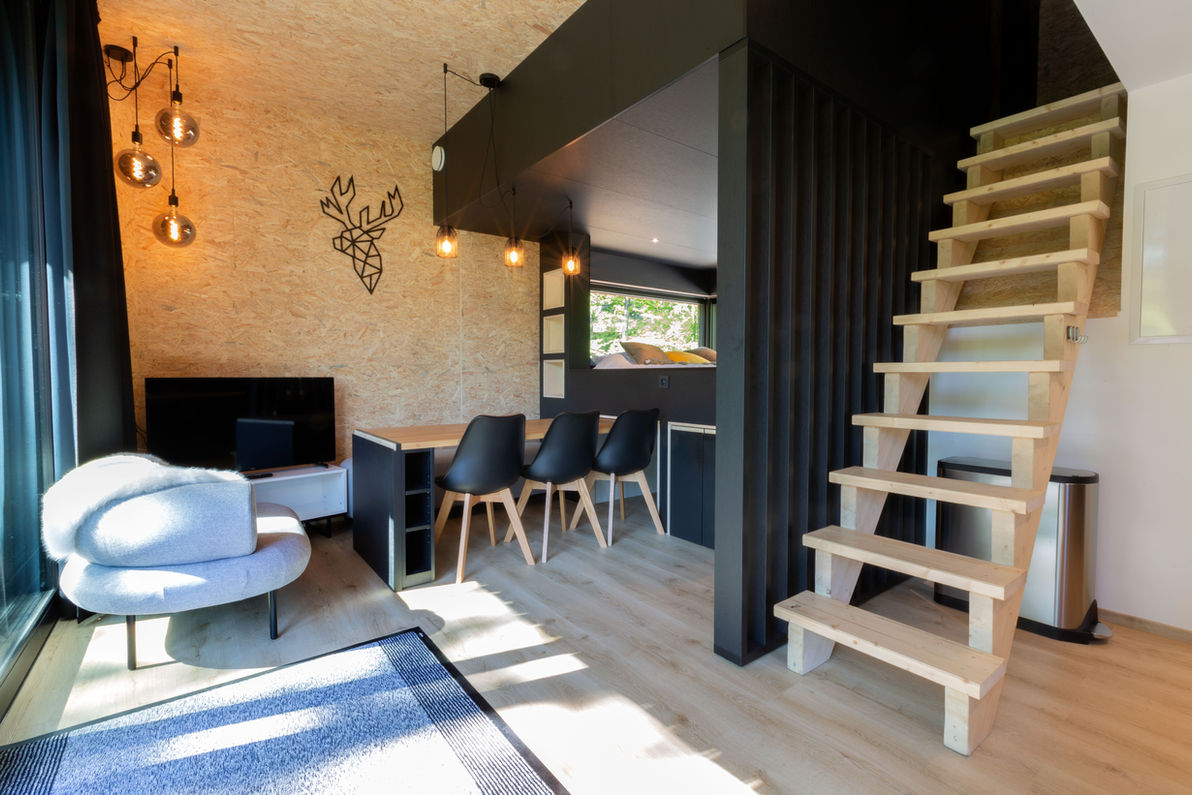 Forest Cube leefruimte en keuken