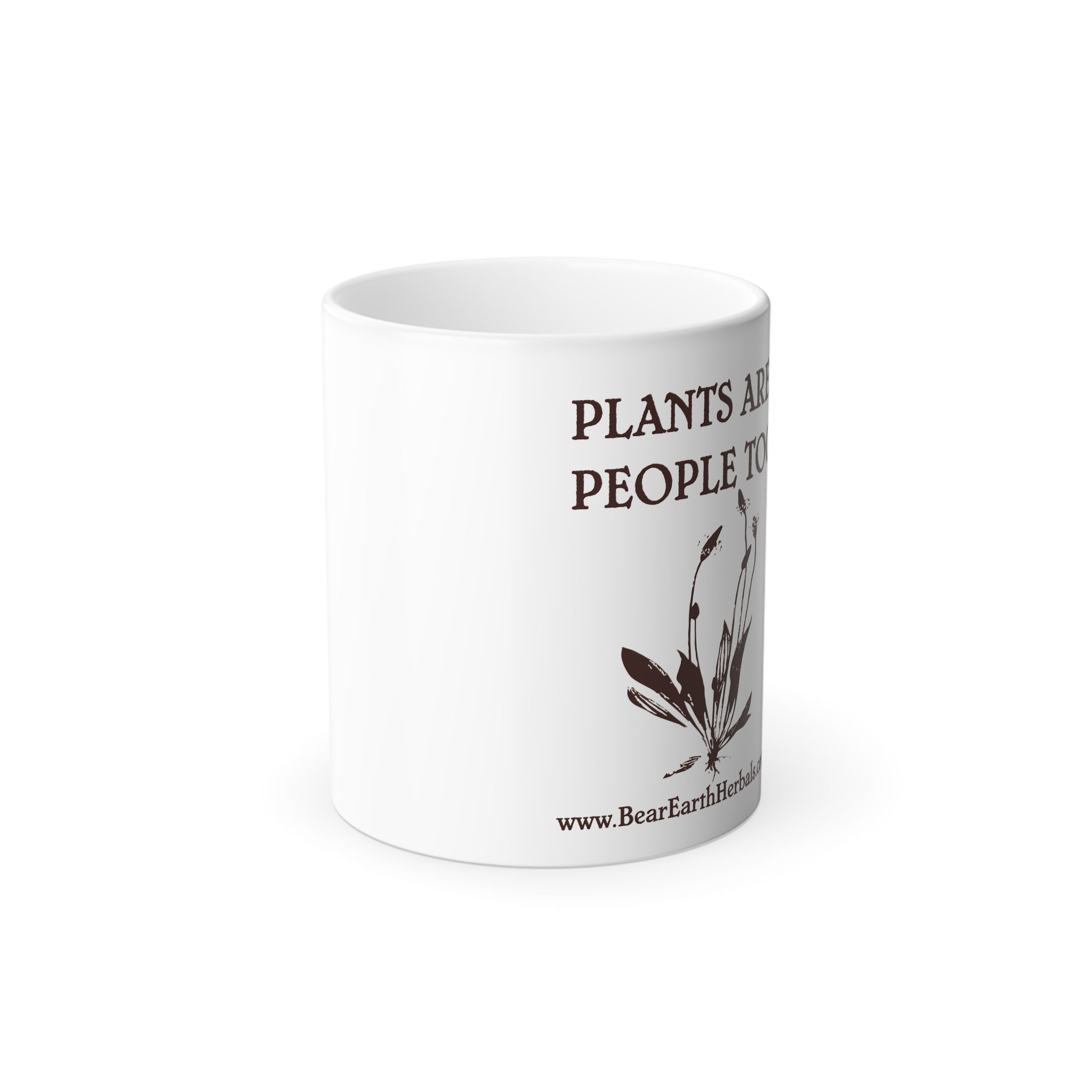 Plants are People Too Heat Activated Color Morphing Ceramic Mug