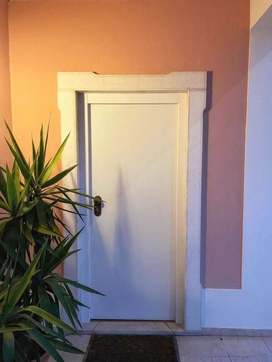 Porta Blindada painel fenólico branco liso