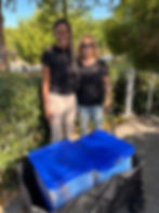 Kathie with UCI Library Archivist Krystal Tribbett