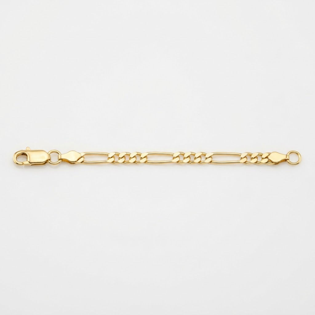 Gold Figaro Chain Bracelet
