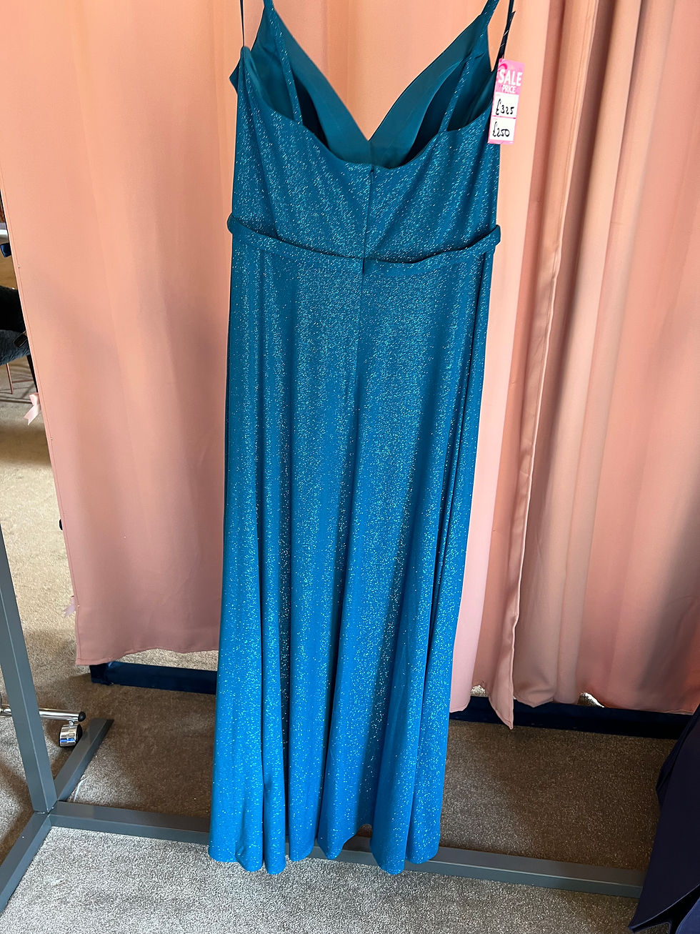 Thumbnail: 973 teal size 20 prom dress full sparkle 