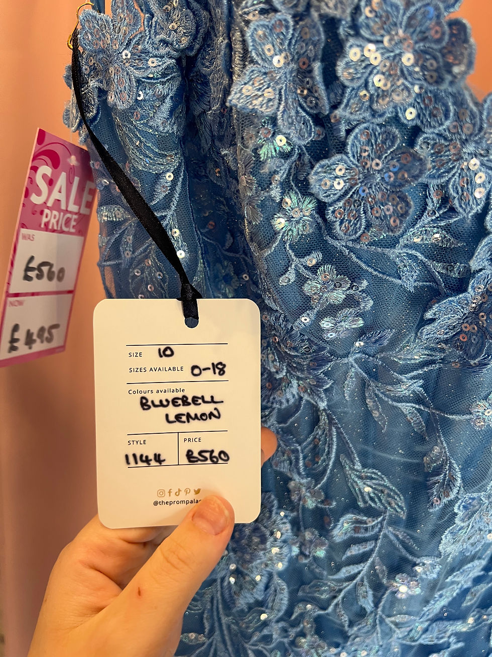 Thumbnail: 1144 Blue size 10 prom dress
